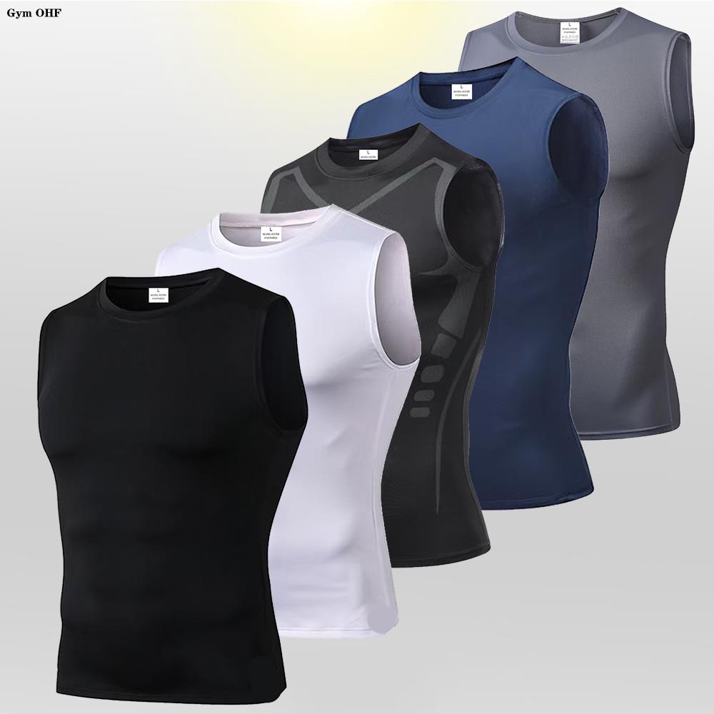 Sleeveless Undershirt - Мужские компрессионные майки для тренировок в
